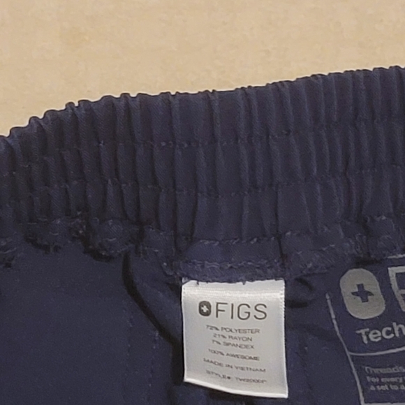 FIGS Scrubs Pants Adult Blue Technical Collection Drawstring Womens XXS - Picture 5 of 7